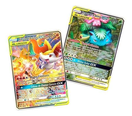 Box Pokémon - Coleção Aliados - Reshiram e Charizard-GX - Copag