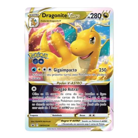 Carta Pokemon Dragonite V ASTRO (50/78) Pokemon Go pt-br