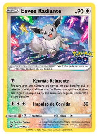 Box Coleção Premium Eevee Radiante Pokemon Go Copag Carta Gigante