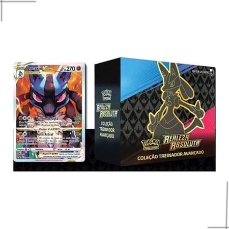 Box Coleção Treinador Avançado Pokémon Lucario Realeza Absoluta COPAG  Original 20 Booster Carta TCG