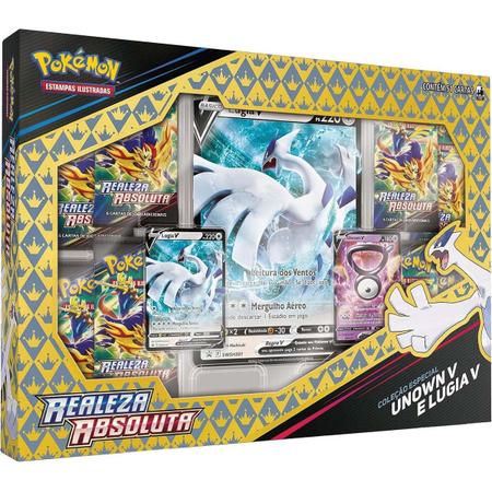 Box Pokémon Lugia V E Unown V Realeza Absoluta 51 Cartas - Copag - Deck de  Cartas - Magazine Luiza