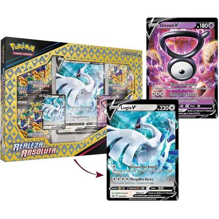 Box Pokémon Lugia V E Unown V Realeza Absoluta 51 Cartas - Copag - Deck de  Cartas - Magazine Luiza