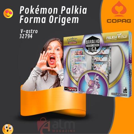 Box Pokémon Baralho Batalha de Liga Palkia Forma Origem V-ASTRO Copag Cards  Cartas em português oficial original : : Brinquedos e Jogos