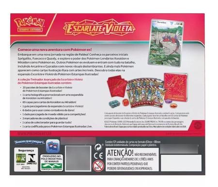 Pokémon Box Treinador Avançado Escarlate e Violeta Koraidon - Copag  260-41110 : : Brinquedos e Jogos