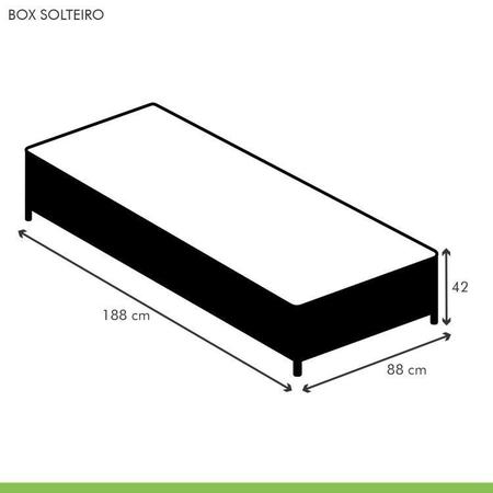 Imagem de Box Solteiro Júlia 42x88x188cmcom Colchão Solteiro Quality Plus Duoface 20x88x188cm