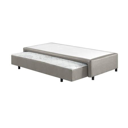 Imagem de Box Sommier Solteiro com Cama Auxiliar 88x188x36 -Cinza