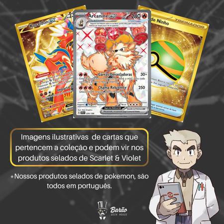 Box de Cartas Pokémon Escarlate e Violeta Miraidon Copag 121 Cartas