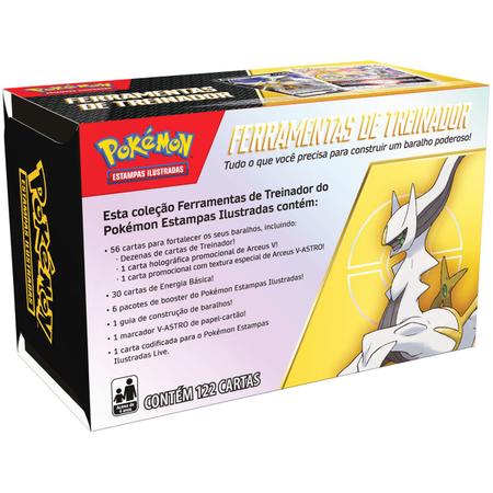 Jogo de Cartas Pokemon Box V Estampas Ilustradas 38 Cartas em Promoção na  Americanas