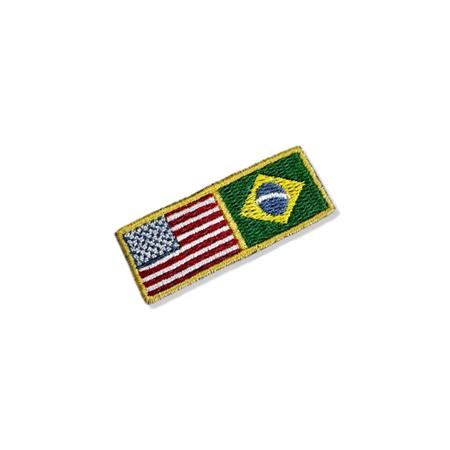 Imagem de BP0055-0403-041 USA Brasil Patch Bordado 5,5x2,5cm