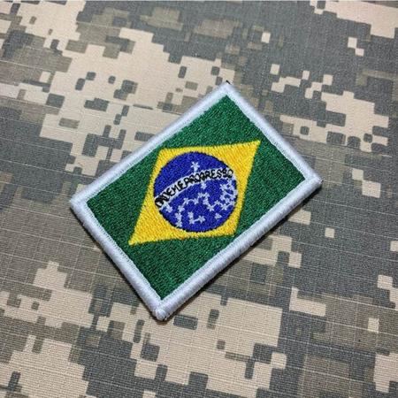 BP0403T16 Bandeira Brasil Patch Bordado Termo Adesivo - BR44