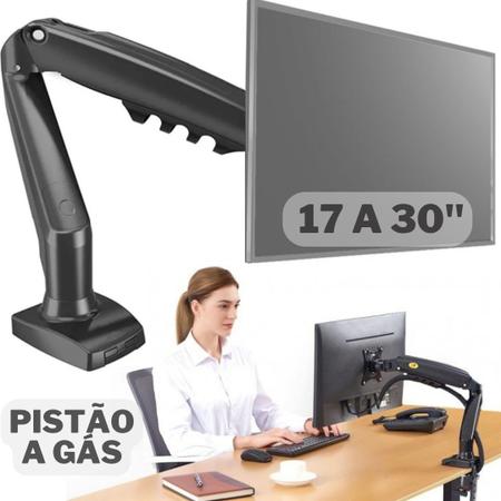 Suporte de Mesa Braço Mecânico Ajustável 2 Monitores 17 A 32 - ELETROHALEN  - Loja Especializada em Áudio