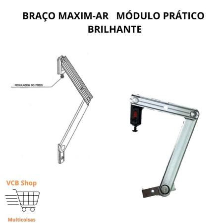 Imagem de Braço maxim-ar 35cm/350mm janela modulo pratico brilhante par