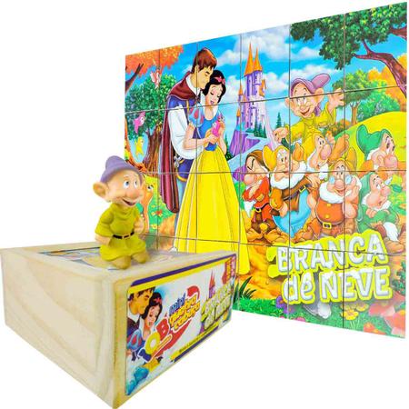 Quebra Cabeca BRANCA DE NEVE - em madeira - compre brinquedos