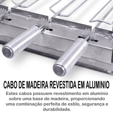 Brasa Grill: Kit Combo Inox Churrasqueira Elétrica Giratória 4 Espetos Bi Volts Imagem de Brasa Grill: Kit Combo Inox Churrasqueira Elétrica Giratória 4 Espetos Bi Volts