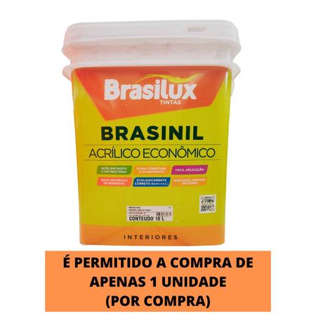 Brasilux brasinil acrilico fosca profissional - branco neve 18 litros -  Tinta para Parede / Madeira / Aço - Magazine Luiza