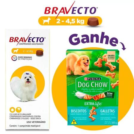 Bravecto Antipulgas e Carrapatos para Cães 2 até 4.5kg- 1