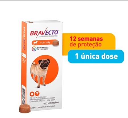 Imagem de Bravecto Cães de  4,5 a 10kg - 250mg - MSD