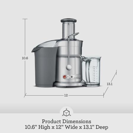 Breville Juice Fountain Elite Juicer, Aço Inoxidável Escovado, 800JEXL Imagem de Breville Juice Fountain Elite Juicer, Aço Inoxidável Escovado, 800JEXL