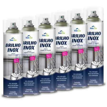 Brilha Inox Domline 300ml Spray Aerossol Baston 6 Latas Elevador - Produtos  de Limpeza - Magazine Luiza