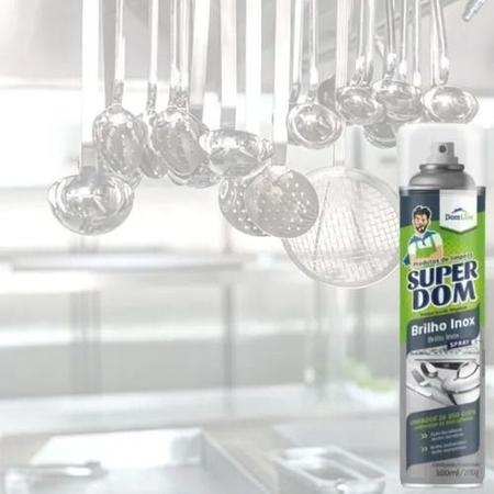 Imagem de Brilho Inox Spray Limpador De Uso Geral DomLine 300ml