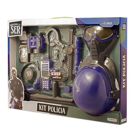 Imagem de Brincando De Ser Kit Polícia Com Acessórios Multikids Br965