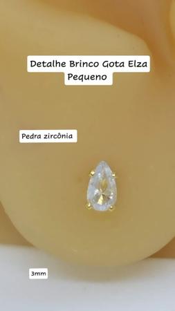 Imagem de Brinco Banhado a Ouro 18k Zirconia Semi Joia