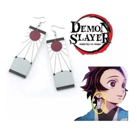 Par de Brincos Personagem Tanjiro Kamado Anime Demon Slayer