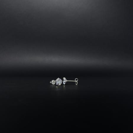 Imagem de Brinco Masculino De Prata Pura 925 Diamante Sintético 7mm
