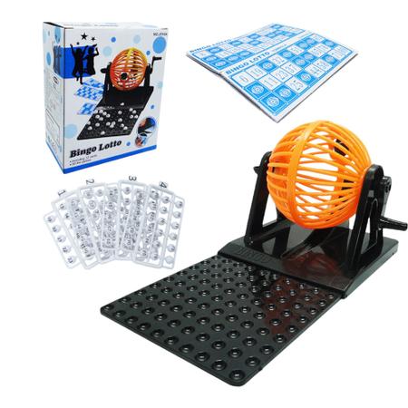 Jogo infantil Jogo tradicional bingo set com gaiola de bingo de