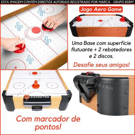 Brinquedo Aero Game Mini Mesa De Hockey Infantil Air Rocker Para