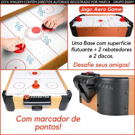 Brinquedo Aero Game Mini Mesa De Hockey Infantil Air Rocker Para Criança  Com 2 Batedores + 1 Disco Reserva Jogos Salão - GRUPOBSRM - Mesa Air Hockey  - Magazine Luiza