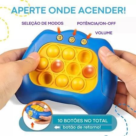 Mini Game Popit Controle Jogo Infantil Elétrico De Apertar