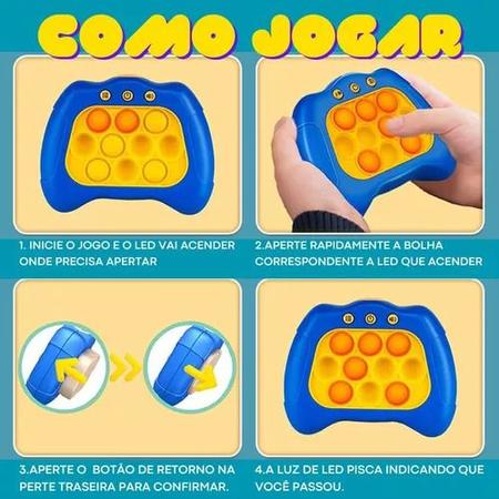 Mini Game Popit Controle Jogo Infantil Elétrico De Apertar