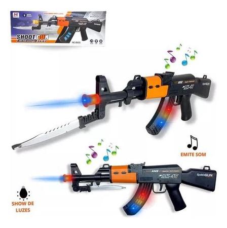 Brinquedo Arma Fuzil Ak-47 Arminha Som Luzes Movimento, Magalu Empresas
