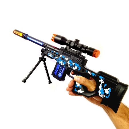 Brinquedo Arma Fuzil Sniper Arminha Som Luzes Movimento - MEI Zhi -  Brincadeiras de Faz de Conta - Magazine Luiza