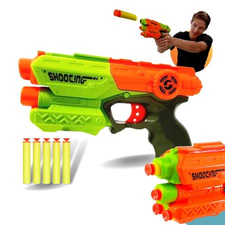 Brinquedo Arminha De Dardos Nerf Com Ventosa 3 Reservatórios + 5 Munições -  Nicácio Store - Lançadores de Dardos - Magazine Luiza