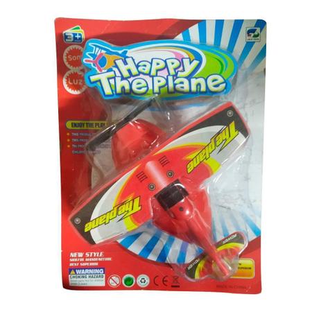 Brinquedo Avião A Corda Infantil Spider Com Luz/Som Vermelho Imagem de Brinquedo Avião A Corda Infantil Spider Com Luz/Som Vermelho