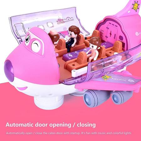 Brinquedo avião com mini bonecos anda, luz e gira -Rosa - TOYS - Aviões e  Helicópteros de Brinquedo - Magazine Luiza