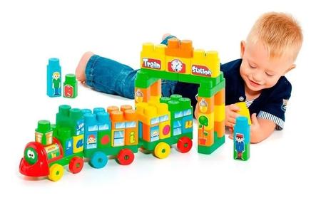 Imagem de Brinquedo Baby Land Trenzinho Didático Com Blocos Educativos 8005