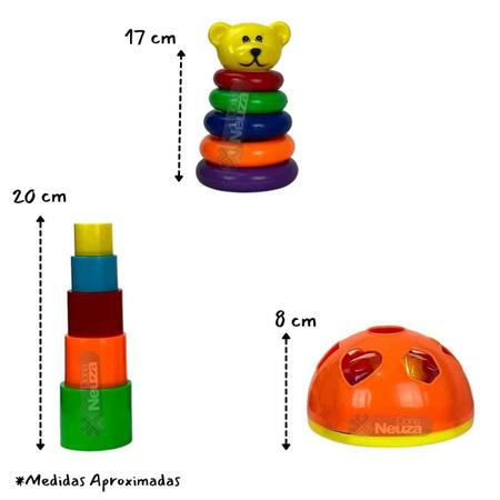 Jogo Educativo Baby Toys Set Encaixe 24 Peças Pica Pau 580