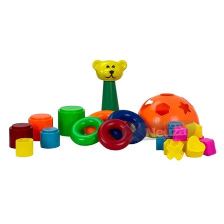 Jogo Educativo Baby Toys Set Encaixe 24 Peças Pica Pau 580