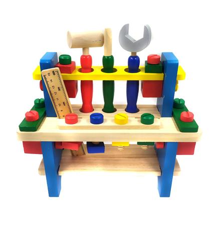 Brinquedo Bancada De Ferramentas Infantil Madeira 41 Peças Pedagógico  Montessori - 2252 MX