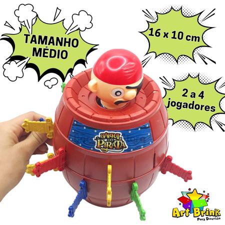 Brinquedo Barril Pula Pirata Pequeno Grande Diversão Crianças