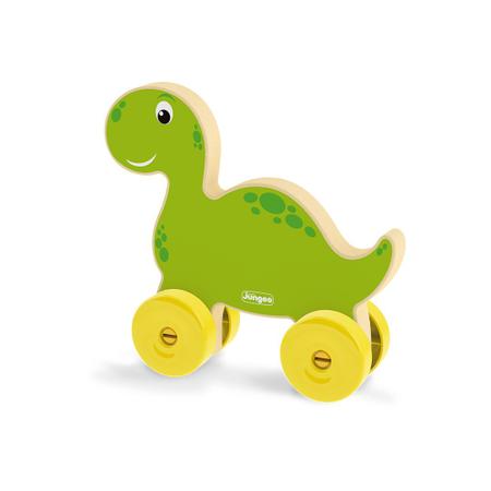 Imagem de Brinquedo Bebê Carrinho em Madeira MDF, Dinossauro, Baby Roller, Junges