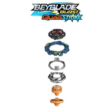 Conjunto Pião E Lançador - Beyblade Burst QuadStrike - Ambush Bazilisk - 4  Em 1 - Hasbro