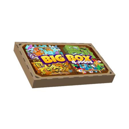 Jogo Infantil Big Box 4 Jogos Educativo Peças Grande Madeira