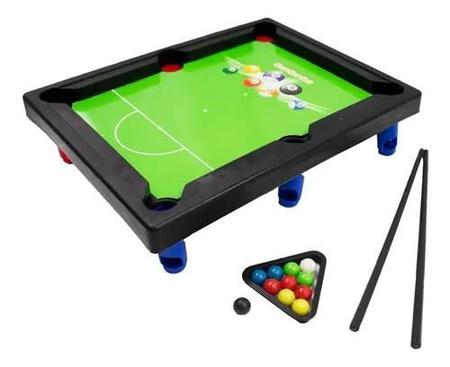 BRINQUEDO SINUCA INFANTIL MESA DE BILHAR JOGO GRANDE 52CM COM PES