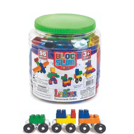 Blocos De Montar Infantil Brinquedo Educativo 96 Peças - LUCTOYS -  Brinquedos de Montar e Desmontar - Magazine Luiza