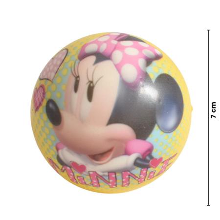 Imagem de Brinquedo bola de apertar soft 7cm em espuma Minnie Amarela