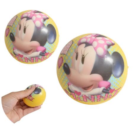 Imagem de Brinquedo bola de apertar soft 7cm em espuma Minnie Amarela